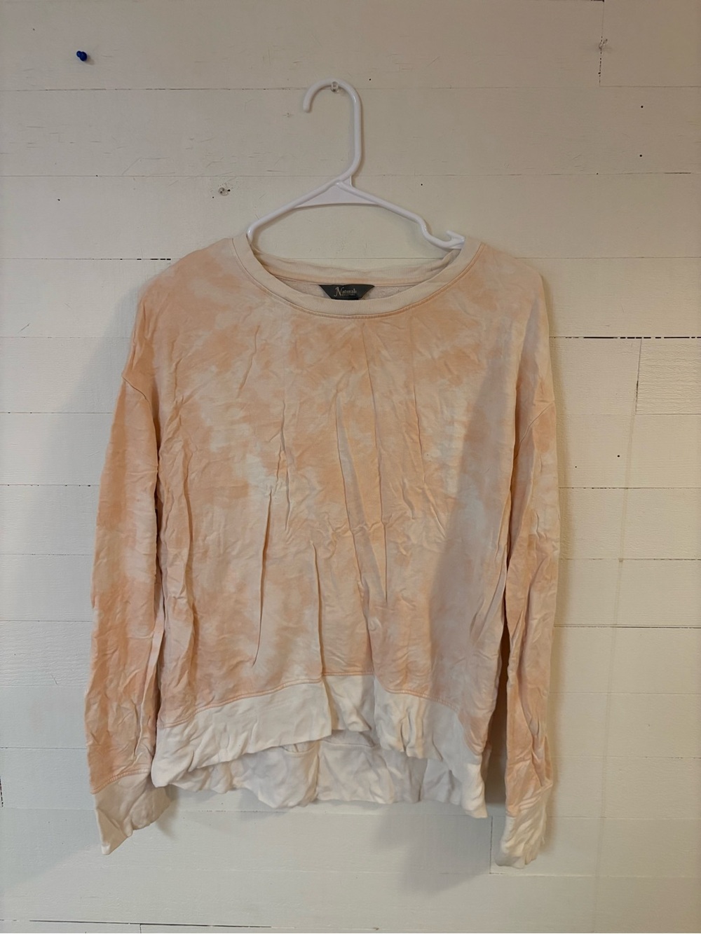 Natural Reflections Peach Tie Dye High Low Sweatshirt Women's Small